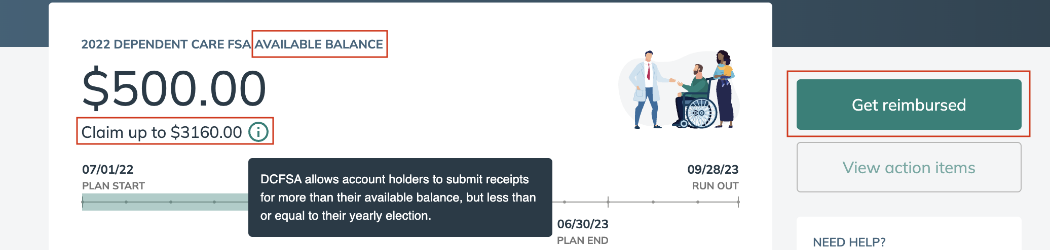 How do i submit a claim for more than my available dcfsa balance lively